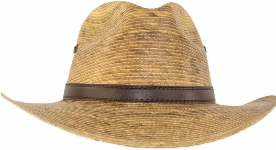 Rising Phoenix Industries Natural Palm Leaf Straw Fedora Hat for Men & Women – UPF UV Protection Wide Brim Sun Hat for Golf & Outdoor