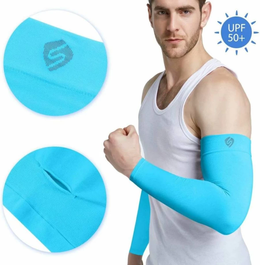SHINYMOD UPF 50+ Sun Protection Arm Sleeves for Men & Women - Cooling UV Guard, Tattoo Cover, Athletic Warmers