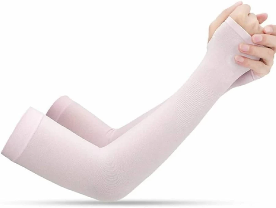 SagaSave 6 Pairs UV Protection Cooling Arm Sleeves for Women & Men, Summer Sunblock Arm Covers with Thumb Hole, Outdoor Sports Sunscreen Sleeves