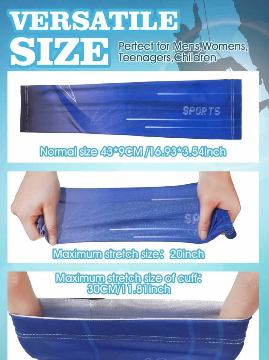 Tisancy 10 Pairs UV Protection Arm Sleeves - Cooling, Anti-Slip, Compression for Sports & Cycling, Breathable Polyester Sun Sleeves