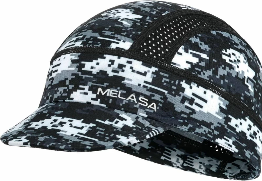 MELASA Cycling Cap with Sun Visor – Lightweight Skull Cap Helmet Liner for Men & Women – UV Protection for Running & Biking Under Helmet
