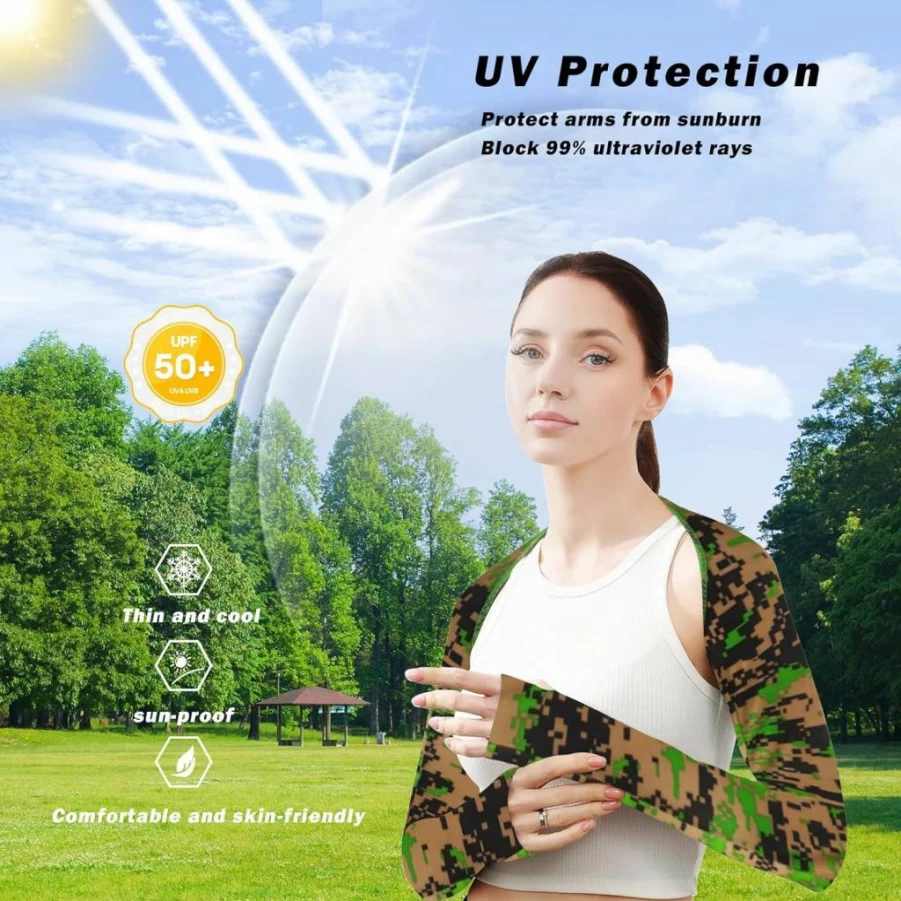 CGLRybO UV Protection Cooling Arm Sleeves for Men & Women - Breathable Sun Shield for Cycling, Golf, Fishing & Outdoor Sports