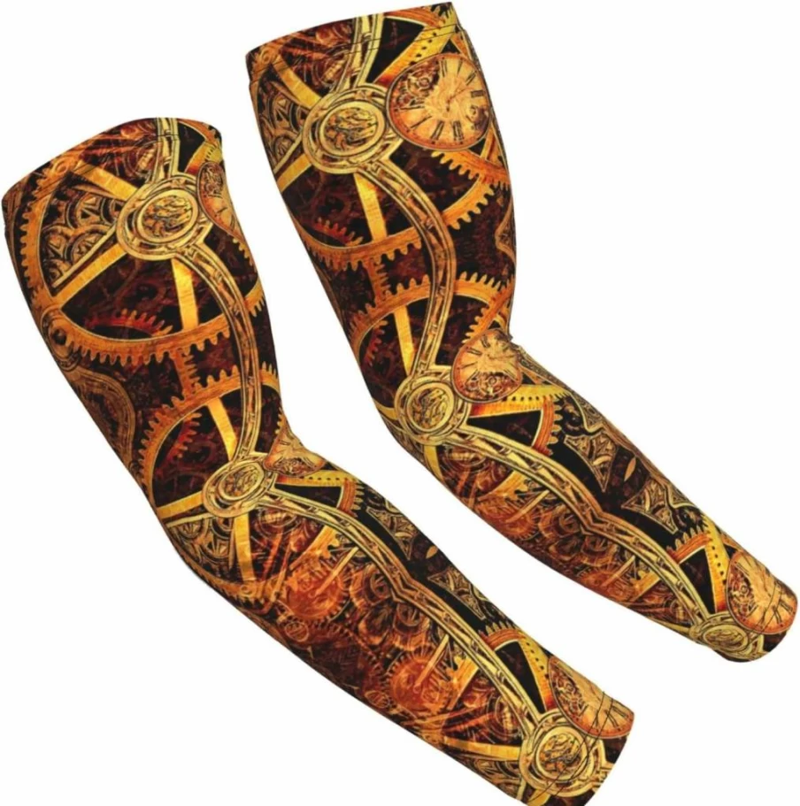 BTGVGSE Cute Penguin UV Sun Protection Arm Sleeves - Cooling Compression Sleeves for Men & Women