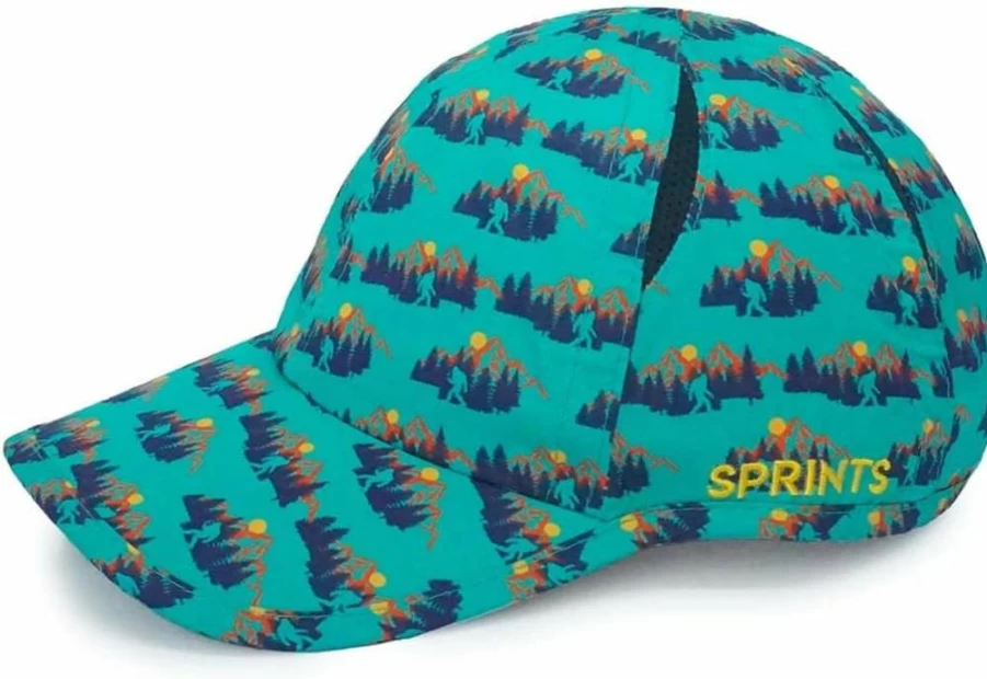 Sprints Sasquatch Performance Running Hat - Lightweight, Quick-Dry Sports Cap for Men & Women, Breathable Teal Running Hat for Race Day, One Size Fits All