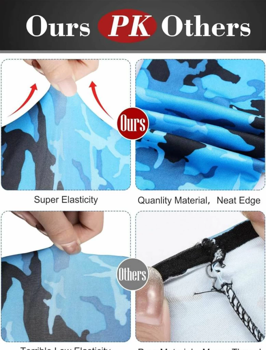 Hicarer Cooling UV Protection Arm Sleeves - 9 Pairs Ice Silk Unisex Sun sleeves (Camouflage Colors) for Outdoor Sports & Driving
