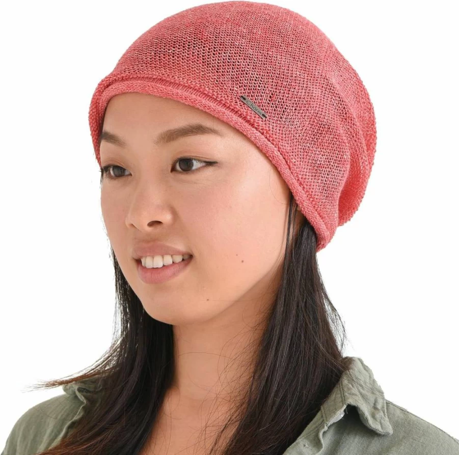 CHARM Linen Beanie Hat for Men & Women - Breathable Slouchy Summer Knit Cap, Lightweight Baggy Cooling Hat