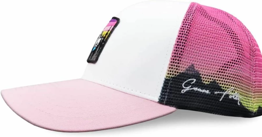 Grace Folly Women's Summer Beach Trucker Hat - Adjustable Snapback Baseball Cap for Outdoor Activities