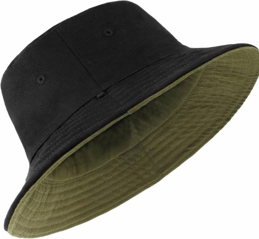 Zylioo Oversize XXL Reversible Bucket Hat for Men & Women, Trendy Double Sided Fisherman Sun Hat for Travel