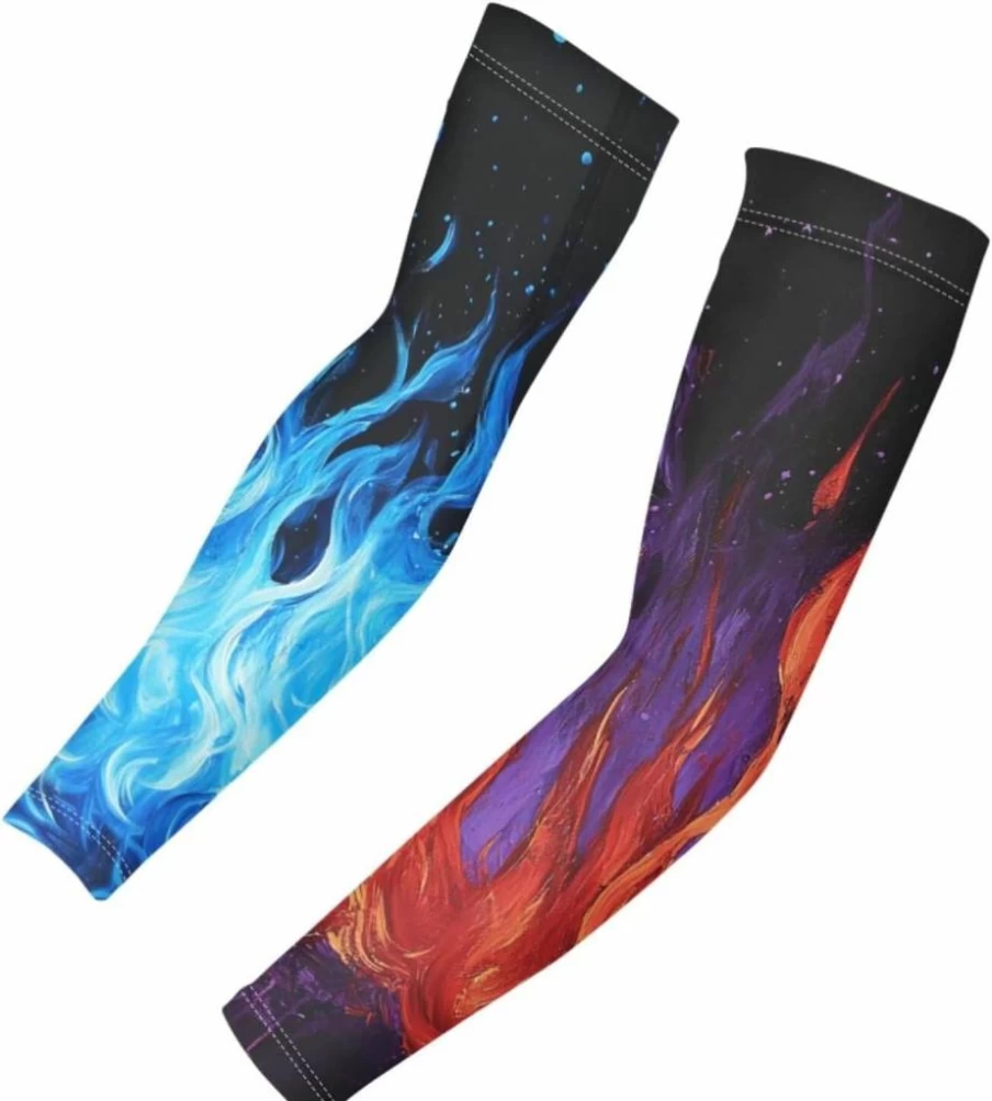Binienty Cooling UV Protection Arm Sleeves for Men & Women - Sports, Golf, Cycling, Driving Sun Guard Compression Sleeve Covers