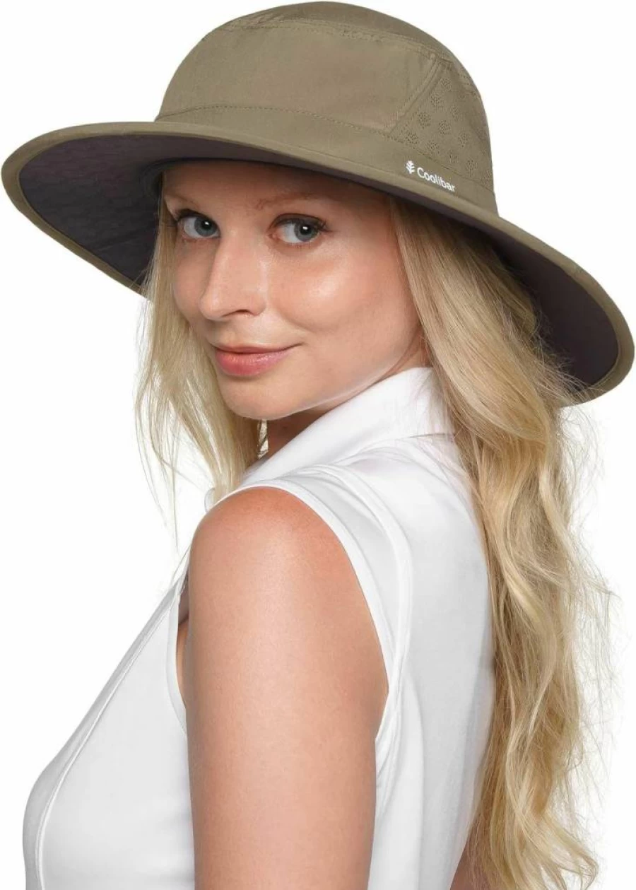 Coolibar UPF 50+ Sun Protective Golf Hat for Men & Women – Fore Wide Brim UV Protection