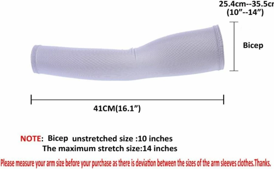 GANWAY UV Protection Cycling Arm Sleeves - Breathable Sun Block Cool Arm Warmers for Bicycle Sports & Outdoor Activities
