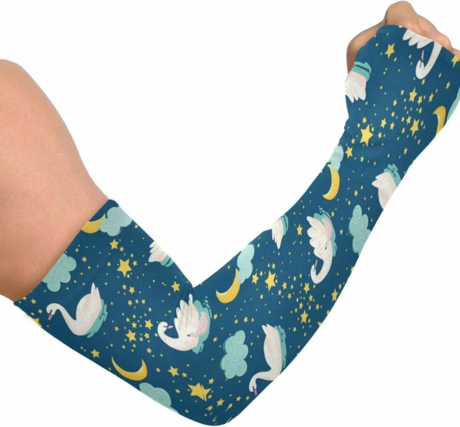 Dussdil Sun Protection Arm Sleeves for Gardening & Farming - Cooling UV Cover Up with Thumb Holes for Women & Men