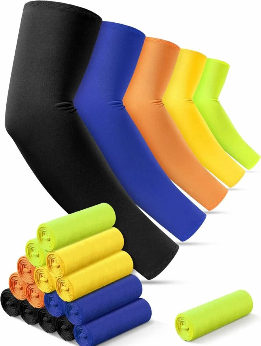 Bememo 16 Pairs UV Protection Cooling Arm Sleeves for Men & Women - Breathable Tattoo Cover Sleeves for Sun Protection & Sports