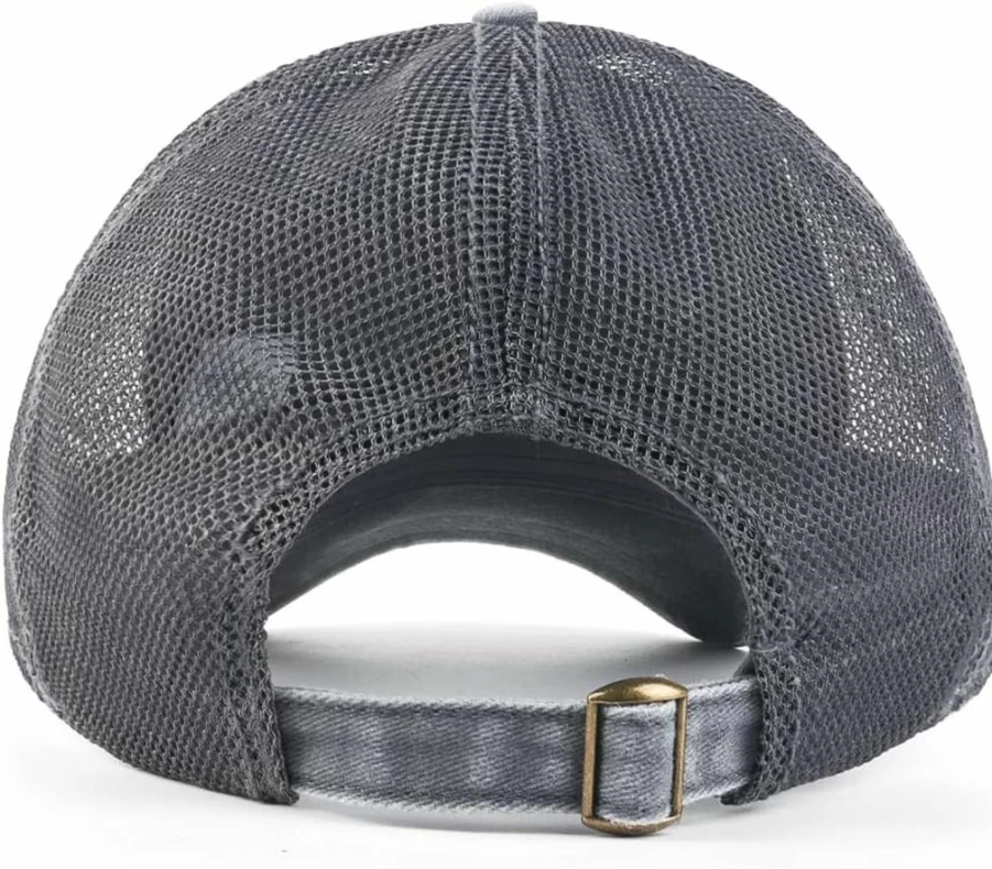 Zylioo XXL Oversize Adjustable Mesh Trucker Hat for Big Heads - Soft Washed Cotton Running Cap