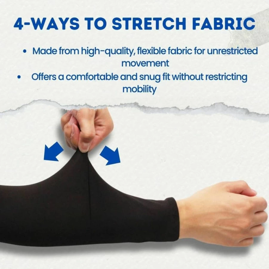 2 Pairs UV Protection Cooling Arm Sleeves for Men & Women - Breathable Sun Sleeves for Cycling, Running, Golf, Driving by FOOTINSOLE.COM