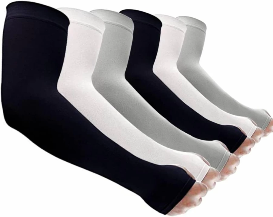 Bacophy 6 Pairs UV Protection Arm Sleeves for Men & Women, UPF 50+ Cooling Sunblock Sleeves for Cycling, Running & Outdoor Activities