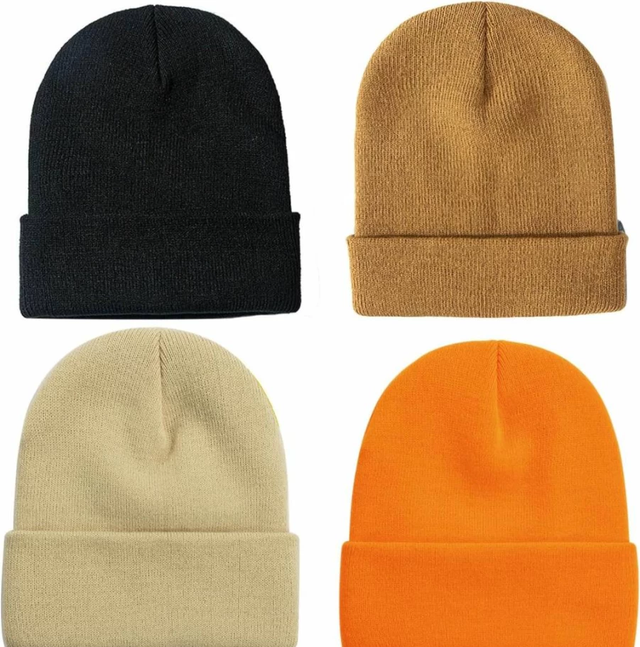 ZOORON Unisex Slouchy Beanie Hat - Soft Winter Knit Cap for Men & Women (1 or 2 Pack)