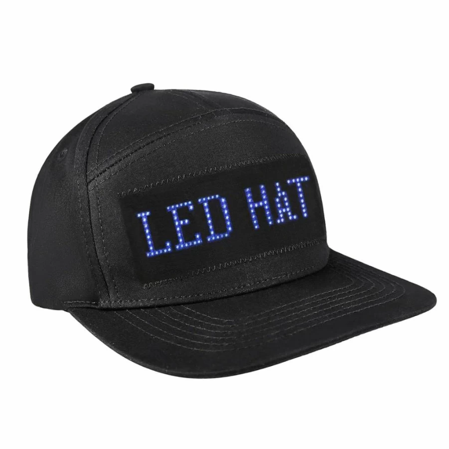 Alavisxf XX LED Baseball Cap with Detachable Display Screen - Adjustable Smart Hat for Parties, Halloween, Christmas - Blue Light Cool Tech Gift