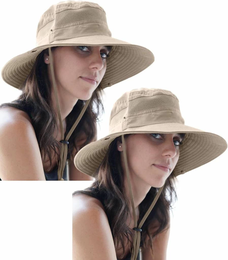 GearTOP UPF 50+ Safari Sun Hat for Men & Women - UV Protection Hiking, Fishing, Gardening Outdoor Adventure Wide Brim Hat