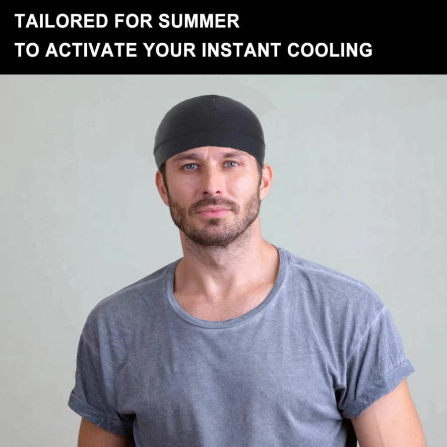 WSHSTS Cooling Skull Cap for Men & Women - Breathable Mesh Dry-Fit Helmet Liner, Moisture Wicking Summer Head Beanie for Sports & Outdoor Activities