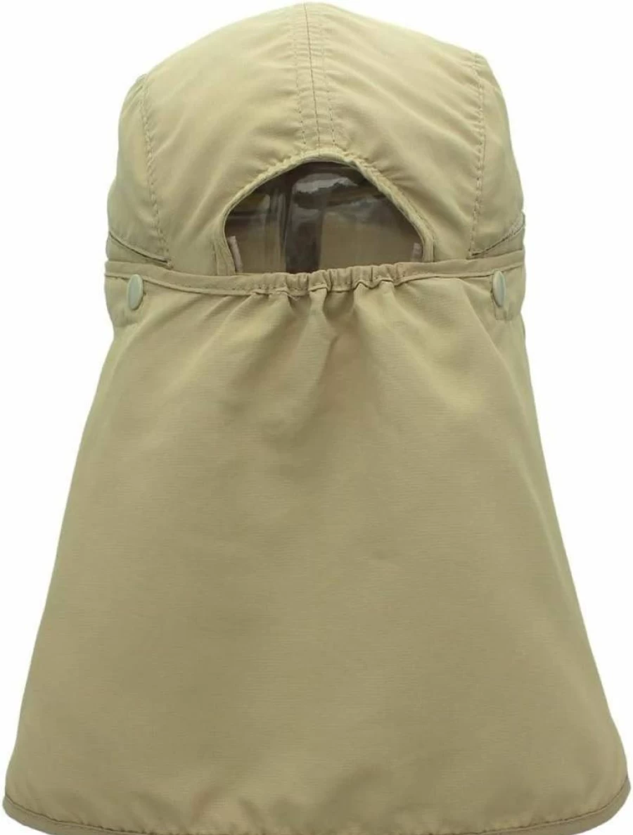 LLmoway Safari Fishing Hat for Men & Women - Quick Dry Sun Cap with Removable Neck Flap