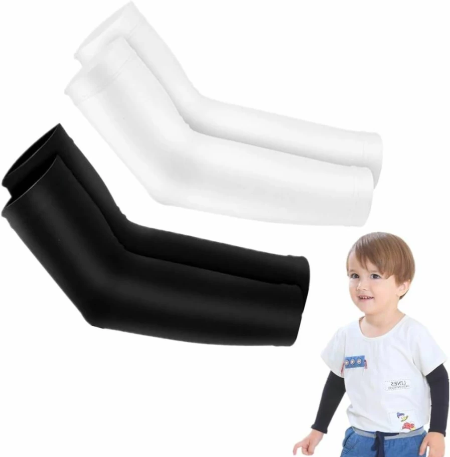 YL traV Kids UV Sun Protection Arm Sleeves - Cooling Summer Sleeves for Toddlers & Children (2 Pairs)