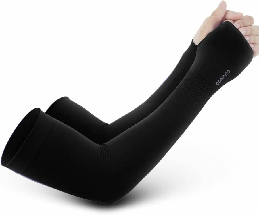 GOUNOD Women's UV Protection Gardening Sleeves with Thumb Holes - SPF Sun Block Cooling Arm Covers for Driving & Outdoor Activities