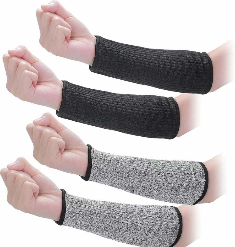 Aster Cut Resistant Arm Sleeves Level 5 Protection - Heat & Bruise Proof Sleeve Guards for Men & Women with Thin Skin (2-Pair Pack)