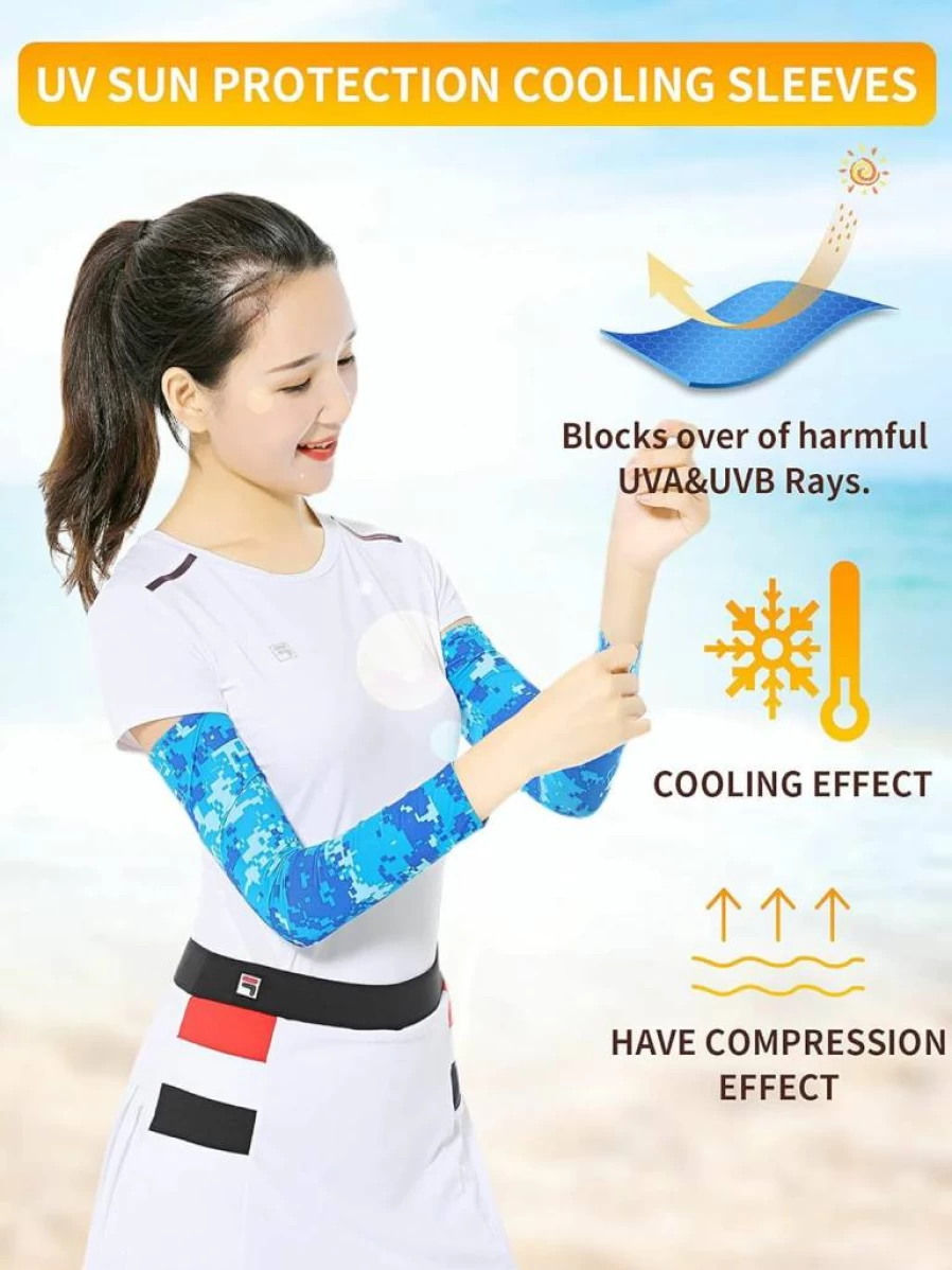 Geyoga 24 Pairs Cooling Arm Sleeves for Outdoor Sports - UV Protection, Breathable Ice Silk Fabric, Moisture Wicking (Bright Colors)