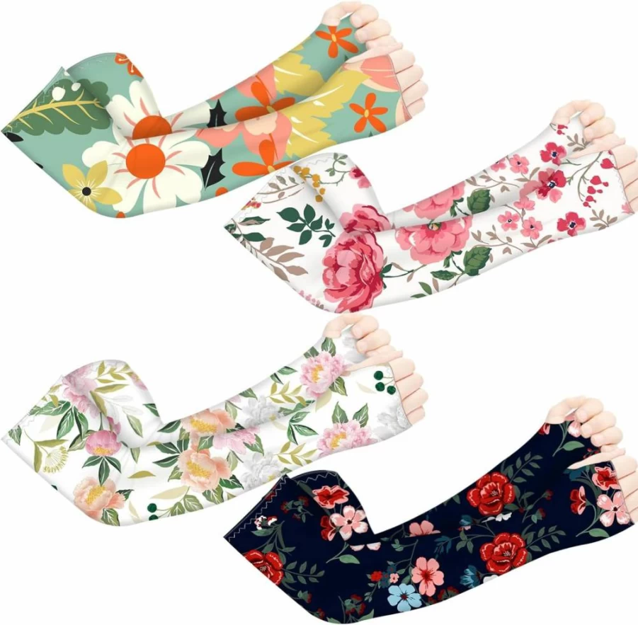 YUNVI Sun Protection Arm Sleeves for Women - Cooling UV Gardening & Farm Sleeve Covers
