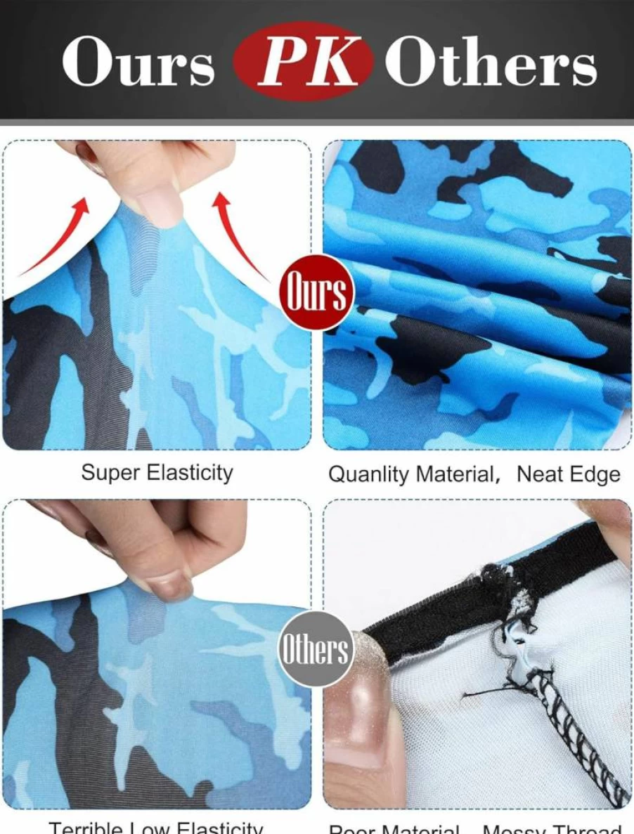 Hicarer Cooling UV Protection Arm Sleeves for Men & Women - 18 Pairs Ice Silk Sun sleeves (Camouflage & Solid Colors)