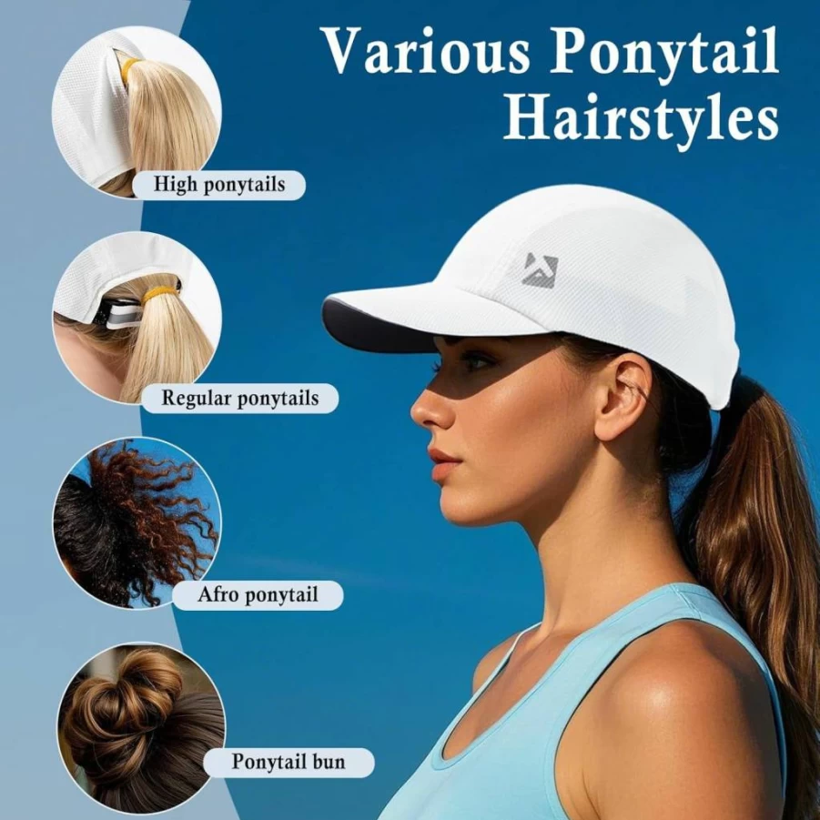 TOP-EX Women's XL/XXL Breathable Mesh Baseball Cap for Summer - Cooling Ponytail Running Hat