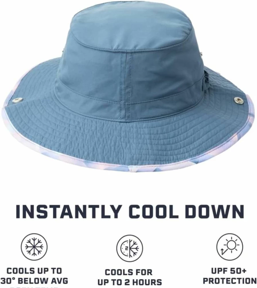 MISSION Cooling Bucket Hat - Unisex Wide-Brim Sun Hat for Men & Women - Lightweight, Foldable, UV Protection - Stays Cool Up to 2 Hours