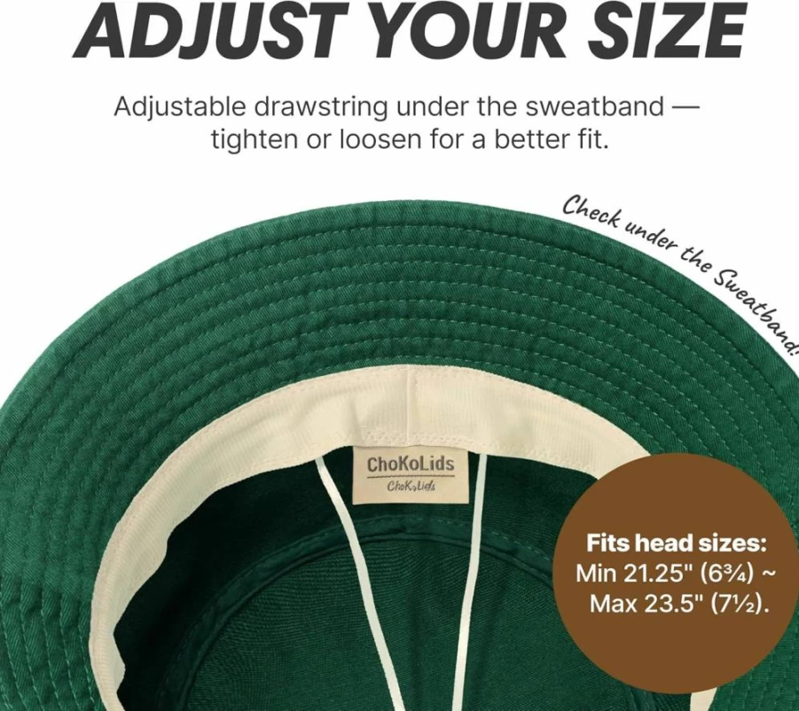 CHOK.LIDS Cotton Bucket Hat for Men & Women - Summer Sun Hat for Beach, Golf, Fishing & Outdoor Activities