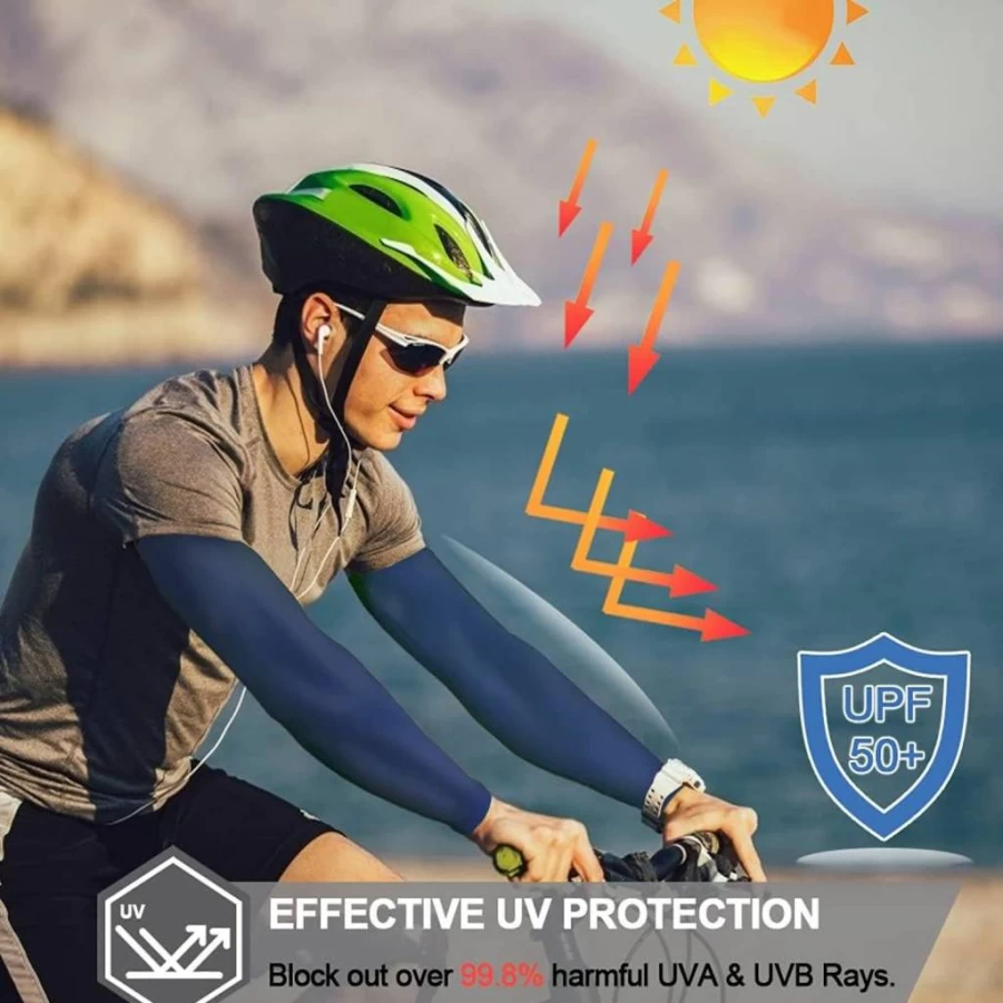 FVXYNNV 6 Pairs UV Protection Cooling Arm Sleeves for Men & Women - UPF50+ Sunblock for Golf, Cycling, Running, Fishing, Gardening, and Outdoor Sports